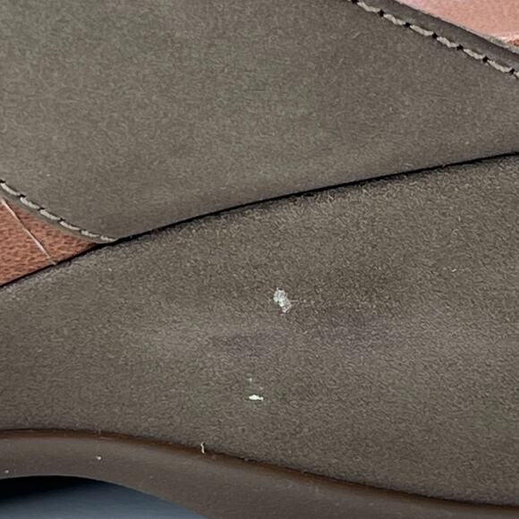 Dansko Aubree Leather Strappy Wedge Buckle Green Women 10. 5/EU41 NWD FLAW - Picture 11 of 12